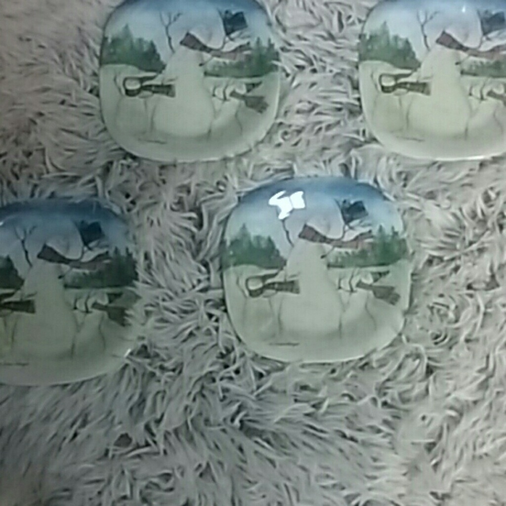 Melamine Snowman Snack Plates